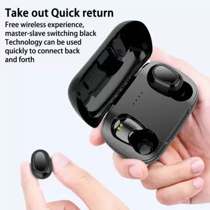 TROST TWS L21 Wireless High Bass Bluetooth Headset (Black, In the Ear) TROST TWS L21 Wireless High Bass Bluetooth Headset (Black, In the Ear)